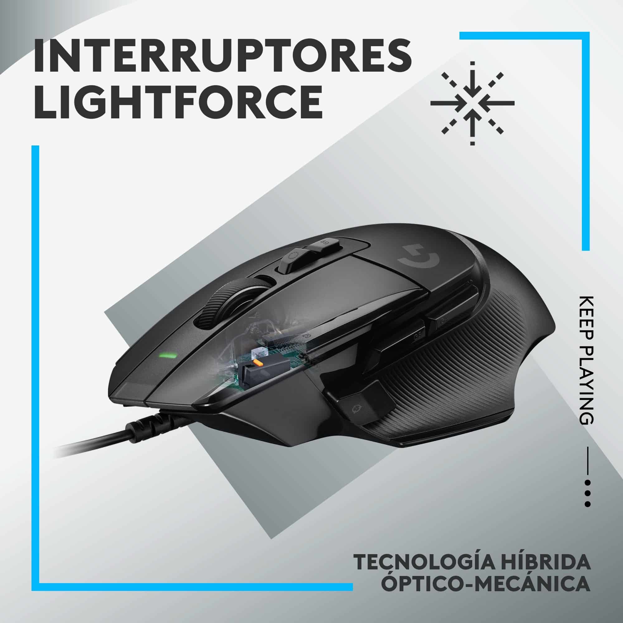 Mouse Logitech G502 X – Negro — vista 3