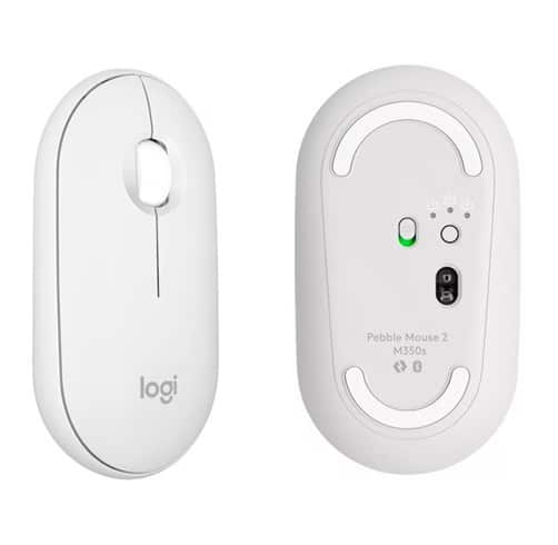 Logitech M350S Pebble Mouse 2 – Blanco — vista 2