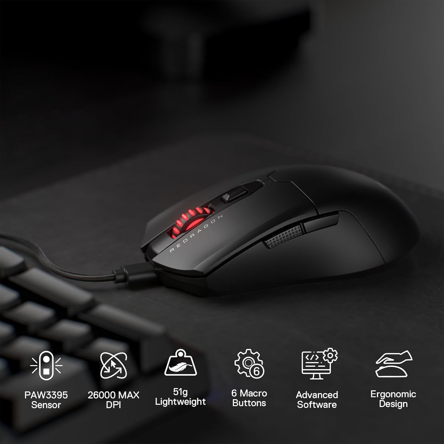 Redragon Fyzu – Negro — vista 2