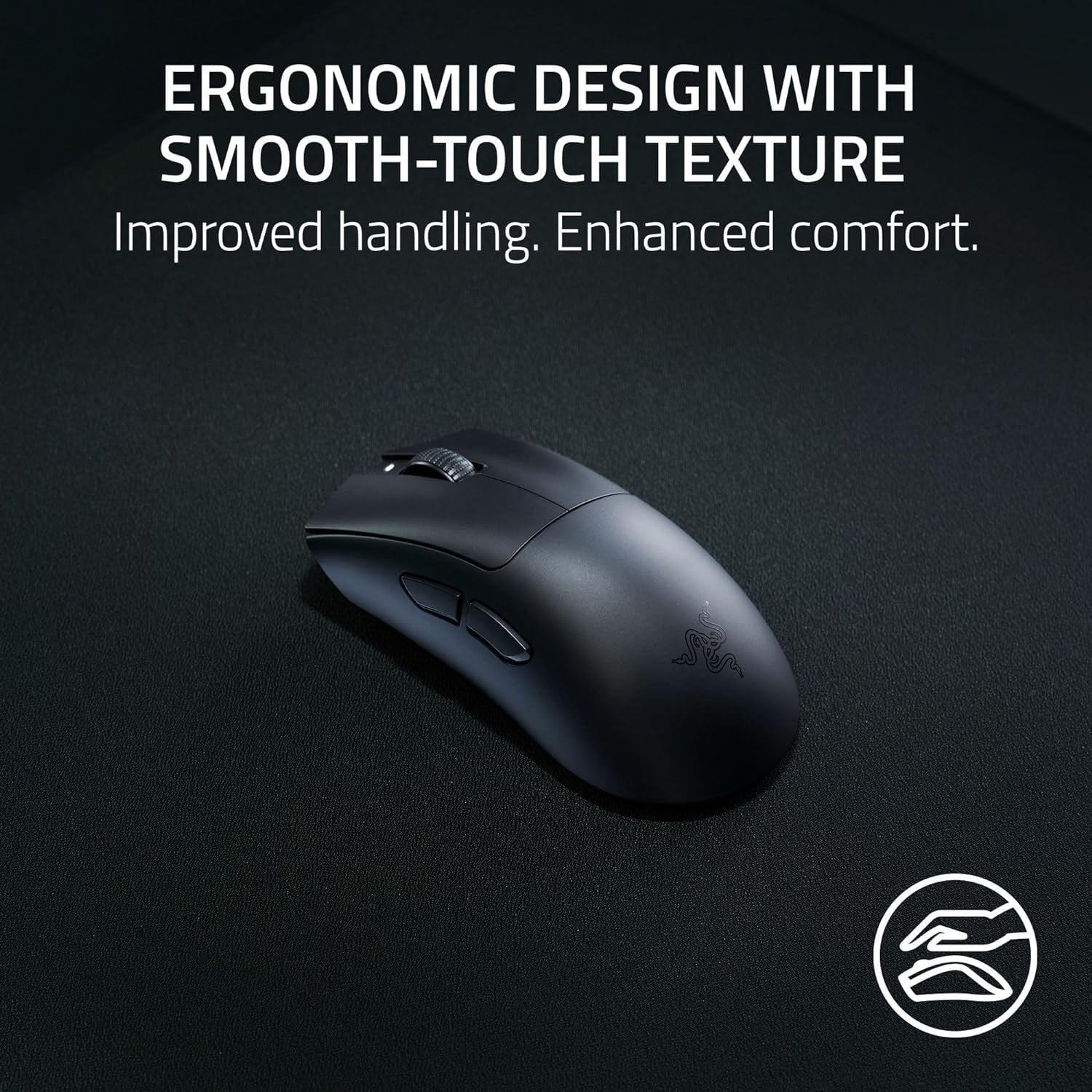 Razer Deathadder V3 Hyperspeed – Negro – Wireless — vista 3