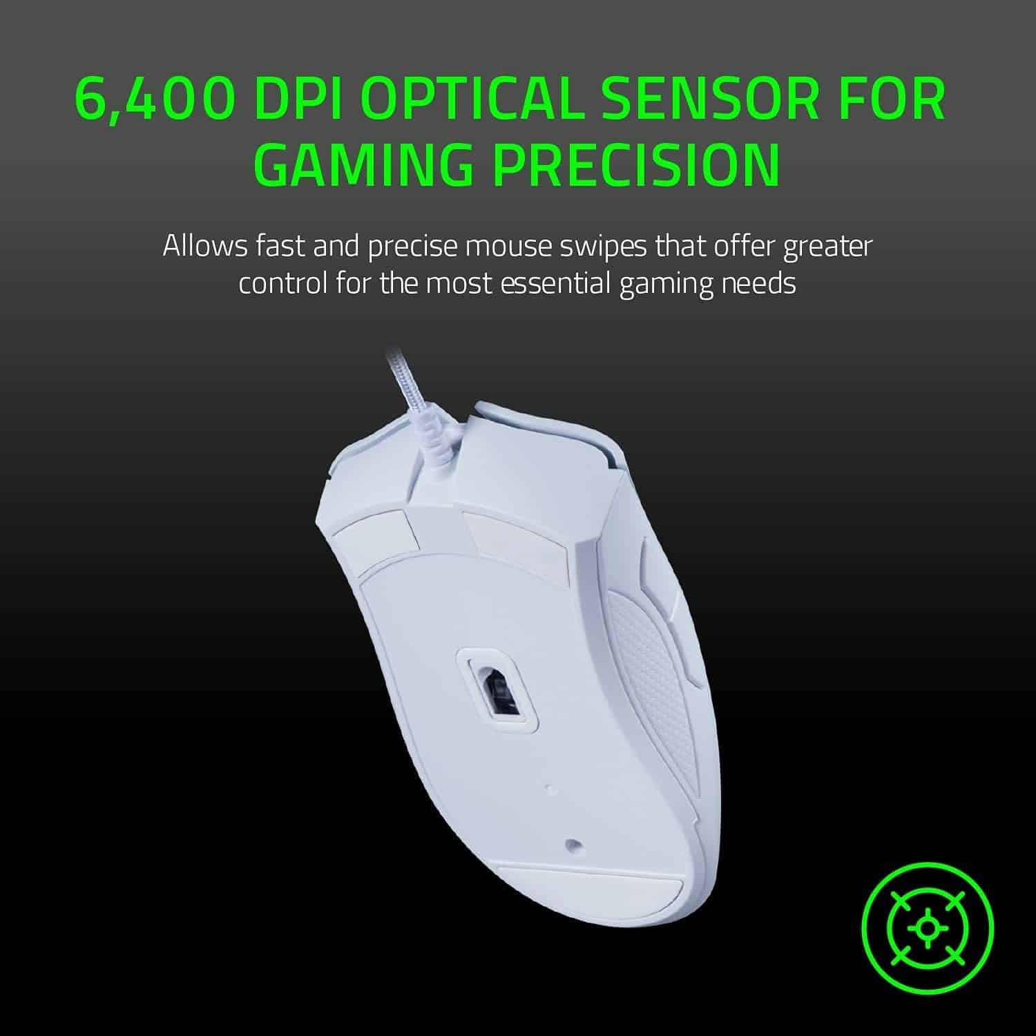 Razer Deathadder Essential Blanco — vista 2