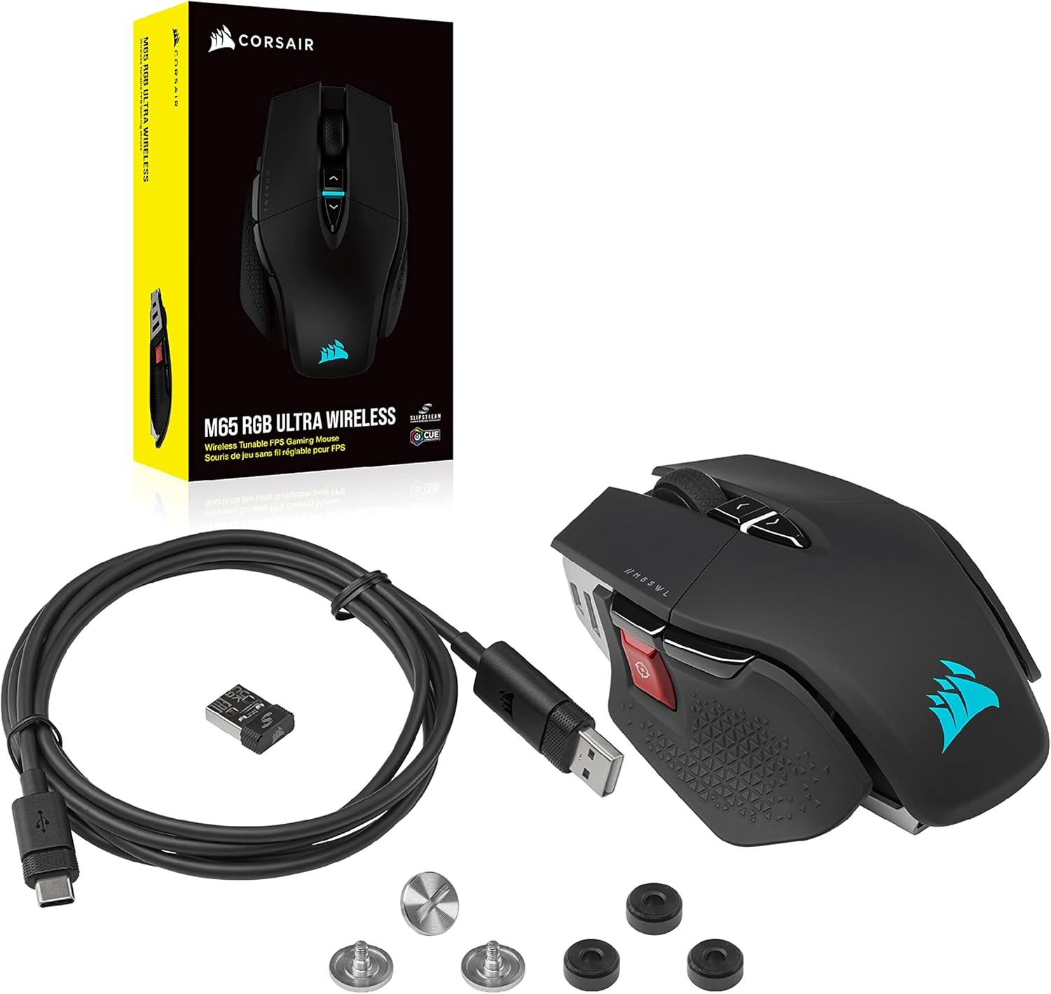 Corsair M65 RGB Ultra Wireless – Negro — vista 2