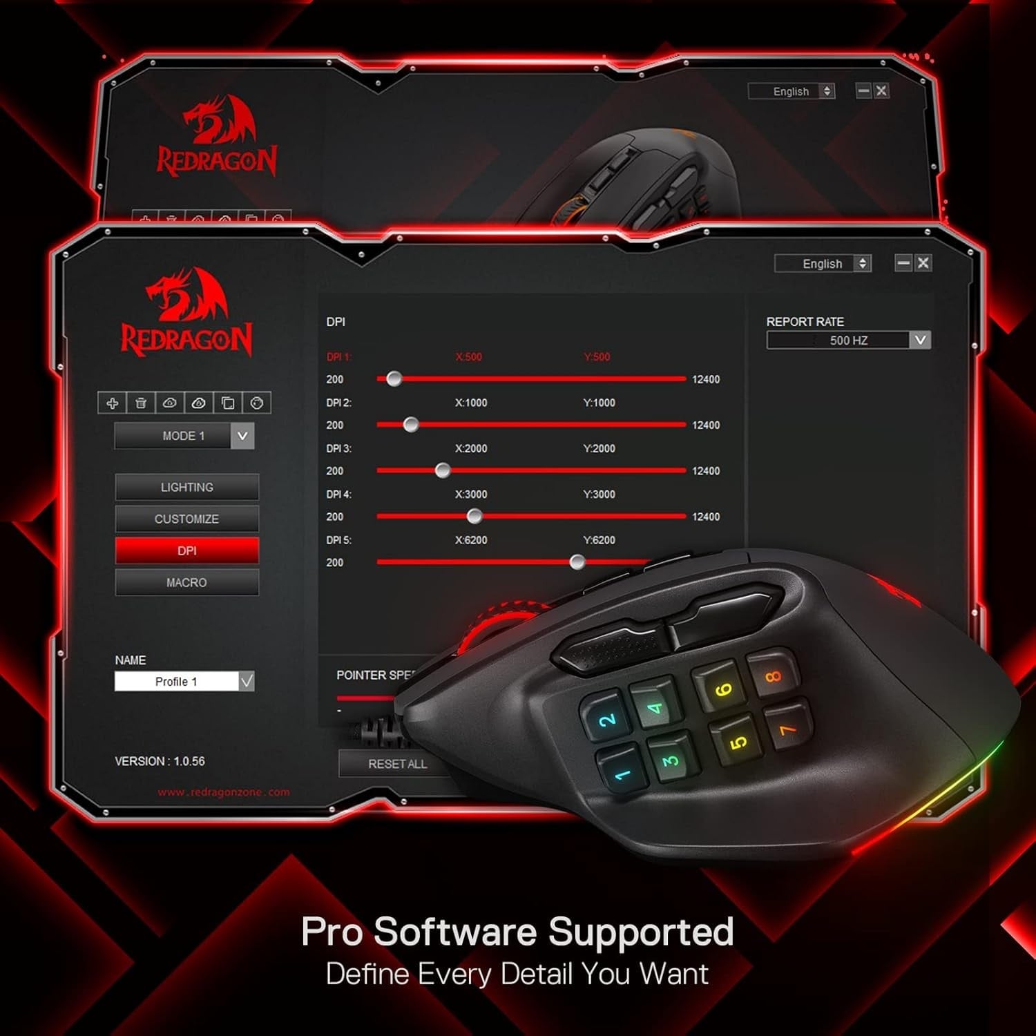 Redragon AAtrox Gaming Mouse — vista 2
