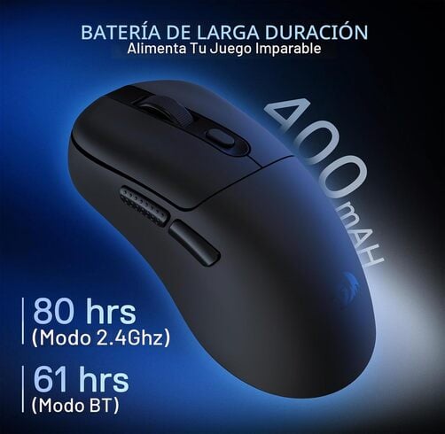 Mouse Redragon Ebony Standard – Wireless – Negro — vista 2