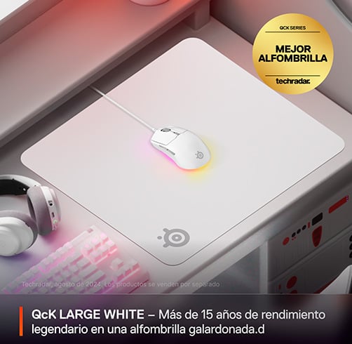 Steelseries QCK Cloth – Blanco – Large — vista 3