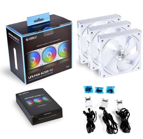 Lian Li UNIFan AL120 – 3Pack Blanco — vista 3