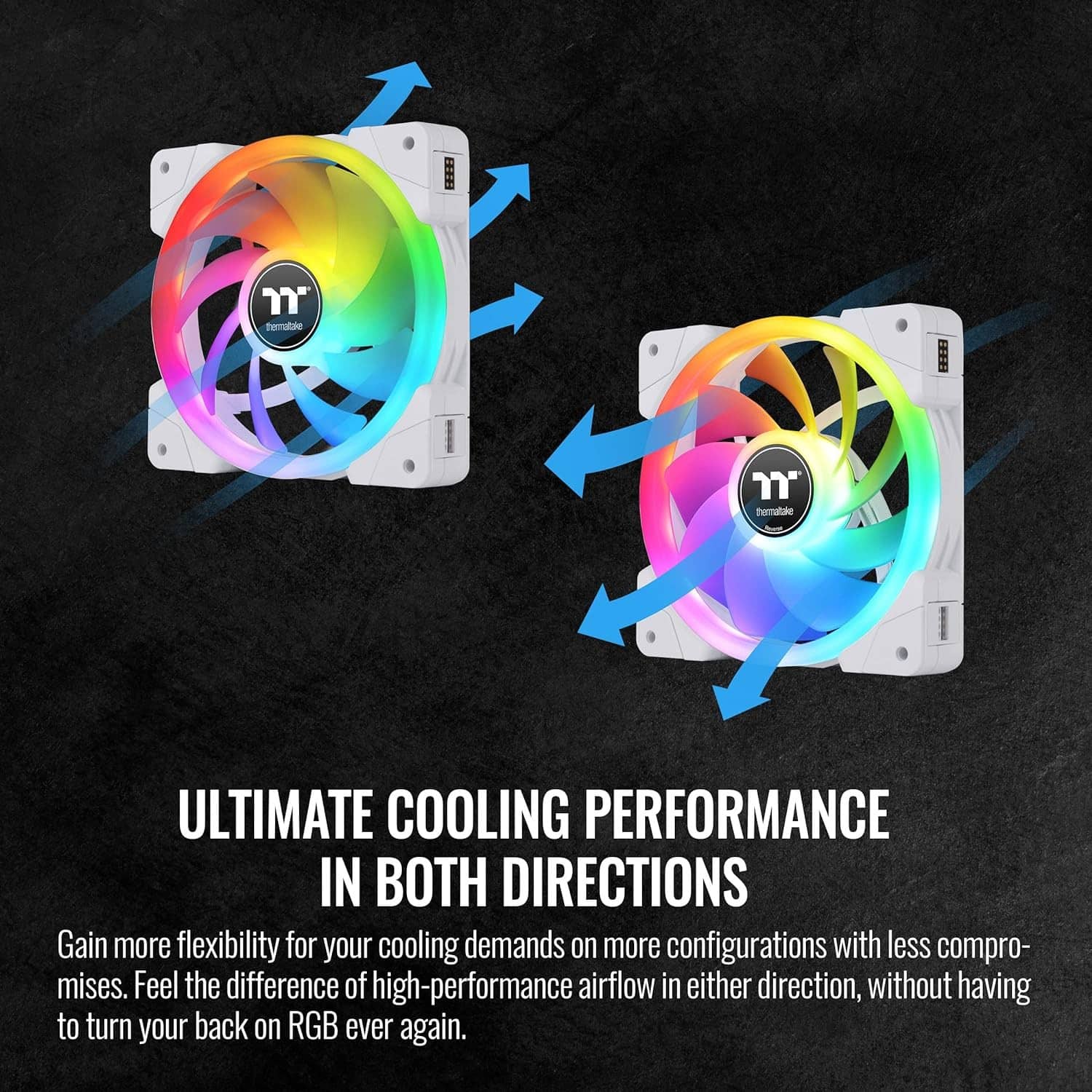 Thermaltake Swafan EX12 ARGB Sync- Pack De 3-Blanco — vista 2