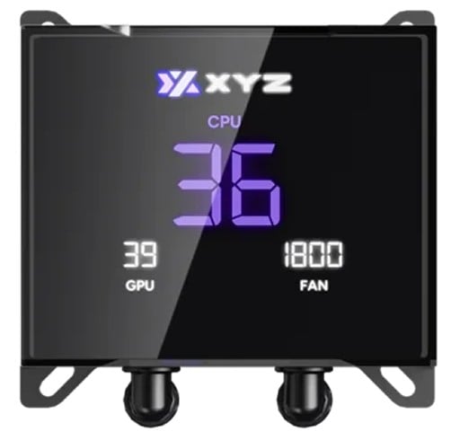 XYZ Hydrotemp – 240mm – Pantalla LCD – Negro — vista 2