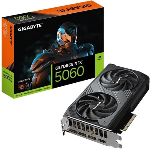 Kit Gigabyte WindForce OC GeForce RTX 5060 – 8GB + Redragon Diti K585