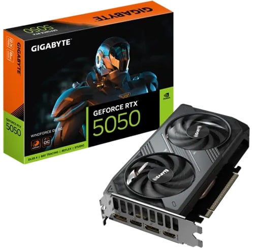 Kit Gigabyte GeForce Windforce OC RTX 5050 – 8GB + Redragon Diti K585