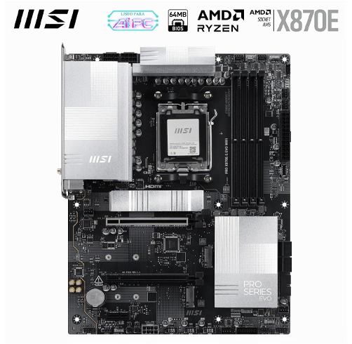 MSI Pro X870E-S Evo — vista 3