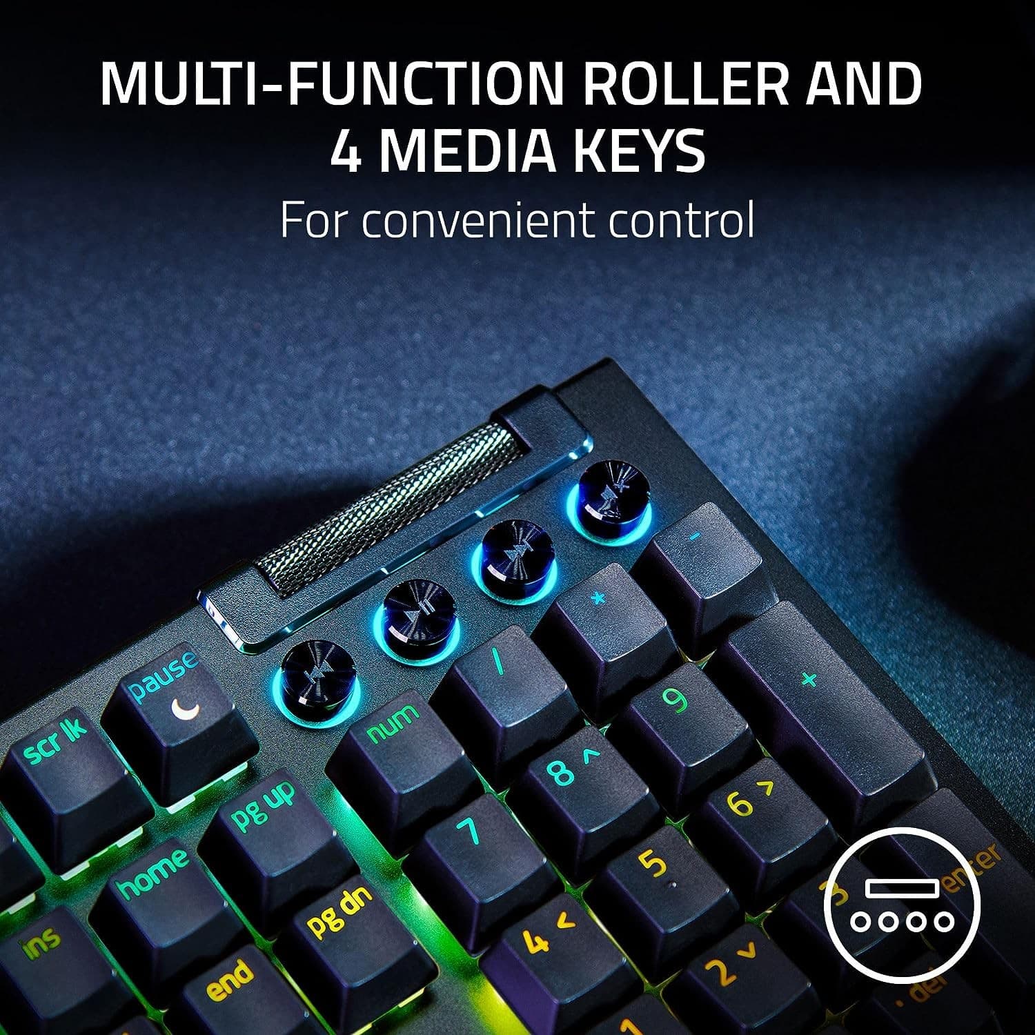 Razer BlackWidow V4 – Ingles – Switch Yellow — vista 2