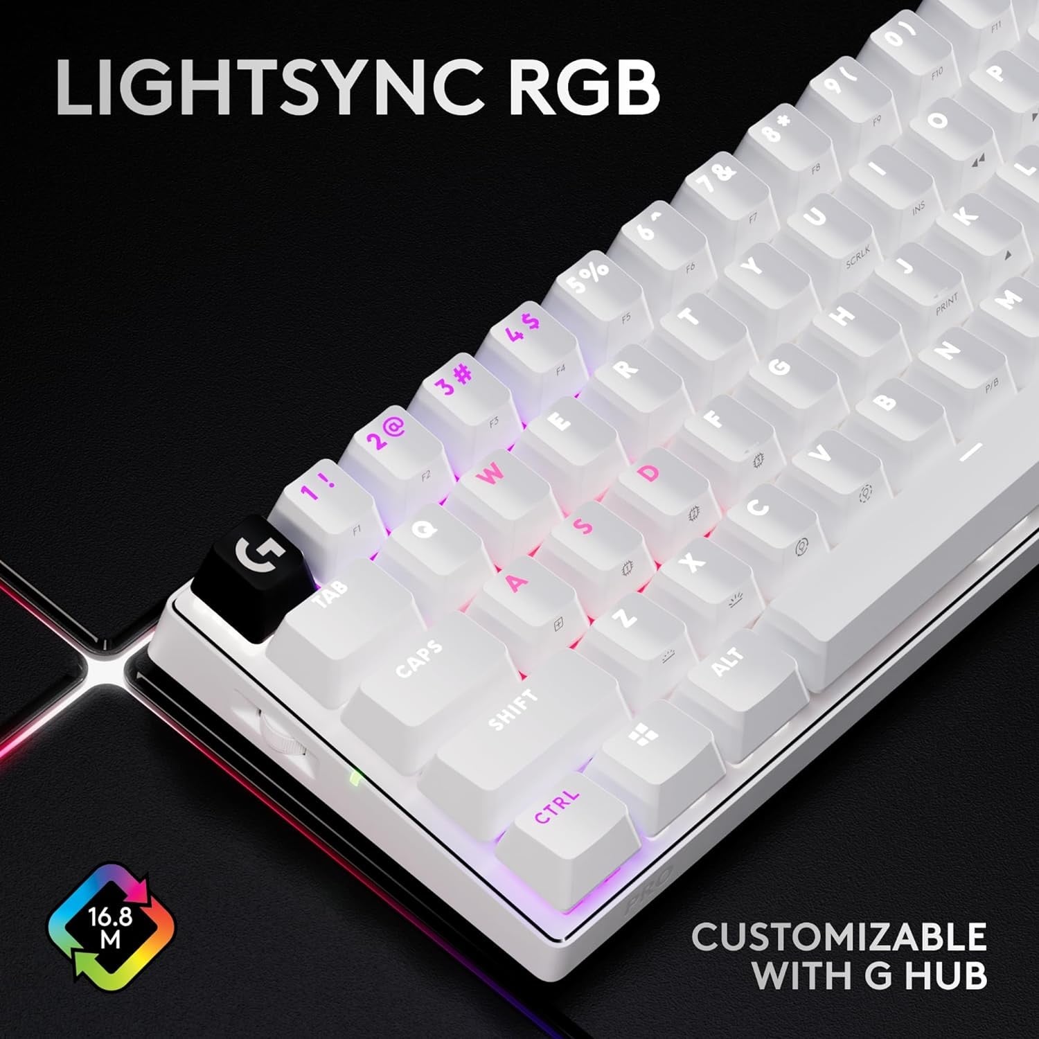 Logitech Pro X 60 Lightspeed GX Optical Tactile – Blanco — vista 3