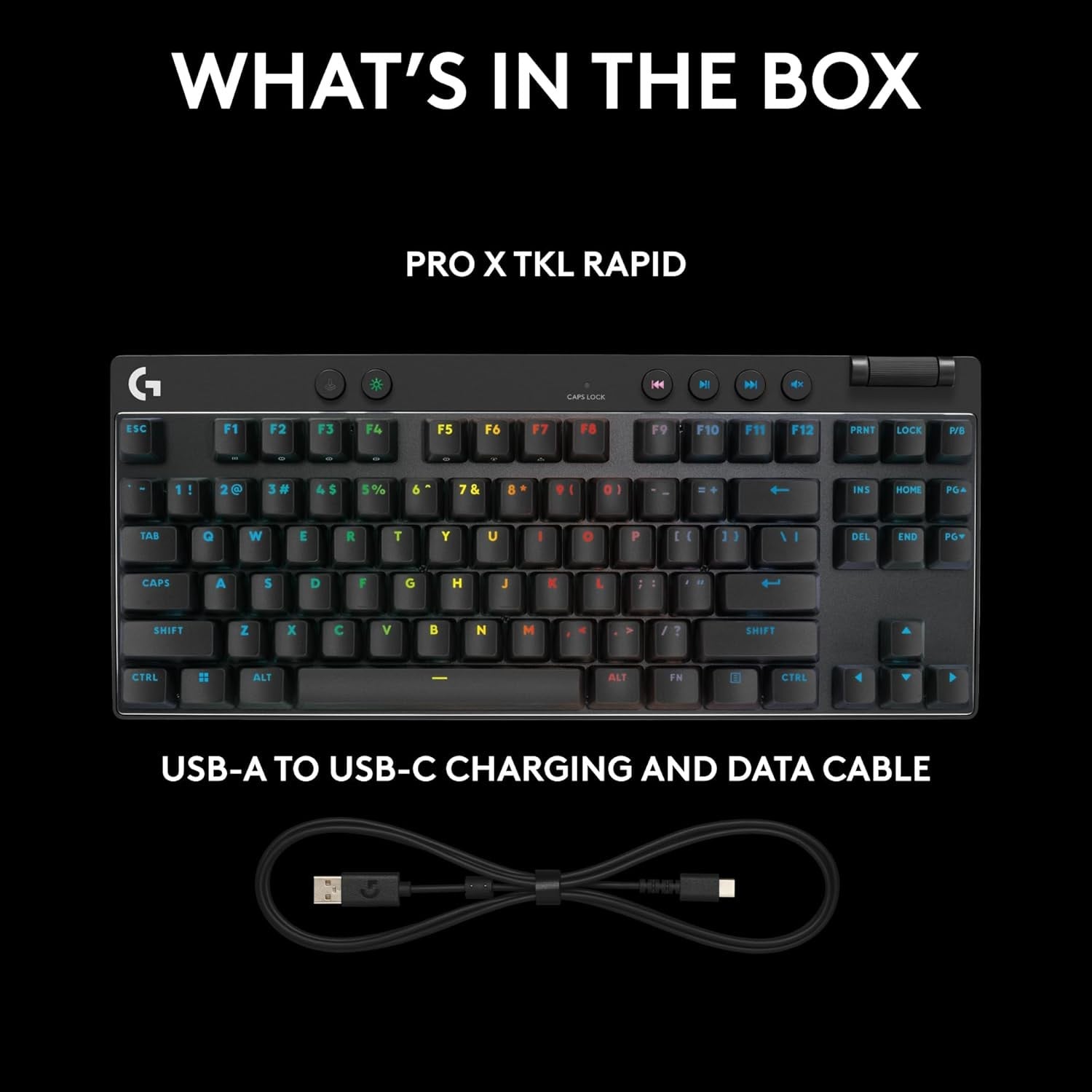 Logitech Pro X TKL Rapid Negro — vista 3