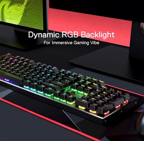Redragon Dharma Pro – Chroma RGB Dust Proof Red — vista 3