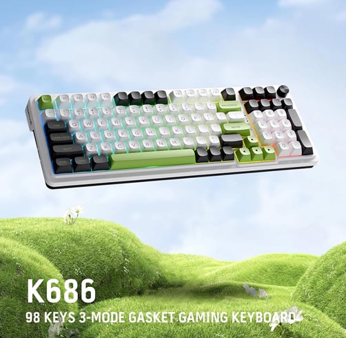 Redragon Eisa Pro – 98 Teclas RGB – Mint Mambo – Blanco — vista 3