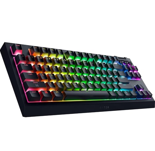 Razer BlackWidow V4 – TKL Hyperspeed – Orange Switch – Ingles — vista 2