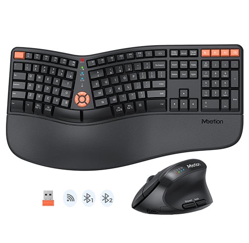 Teclado Y Mouse Ergonomico Meetion DirectorC2 – Wireless – Negro