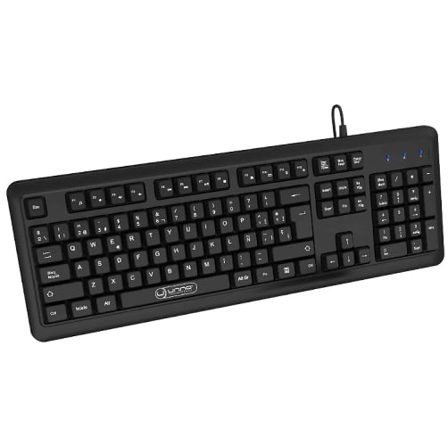 Teclado Unno Tekno Wrokspaced Key – English – USB – Negro