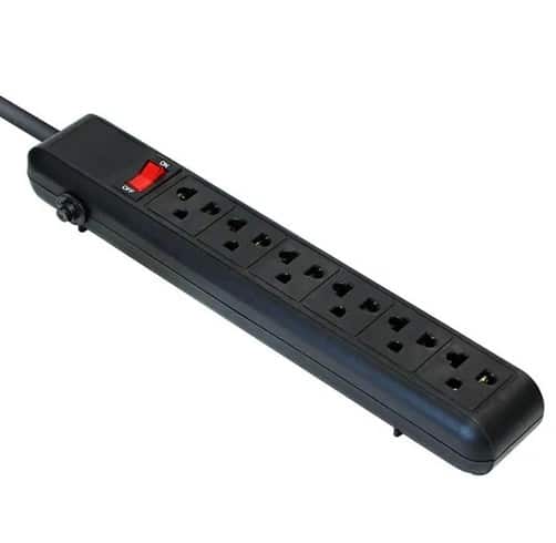 Regleta Argom 6 Salidas – Negra